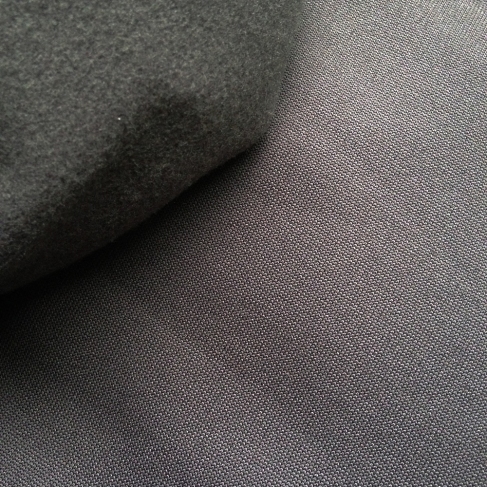 dunkelgraues Fleece mit Strickaußenseite von Pontetorto aus Polyester und Elastan