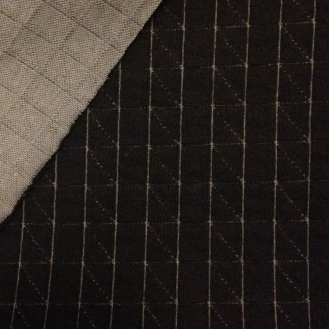 schwarzer/grauer Doubleface Jersey aus Bio-Baumwolle